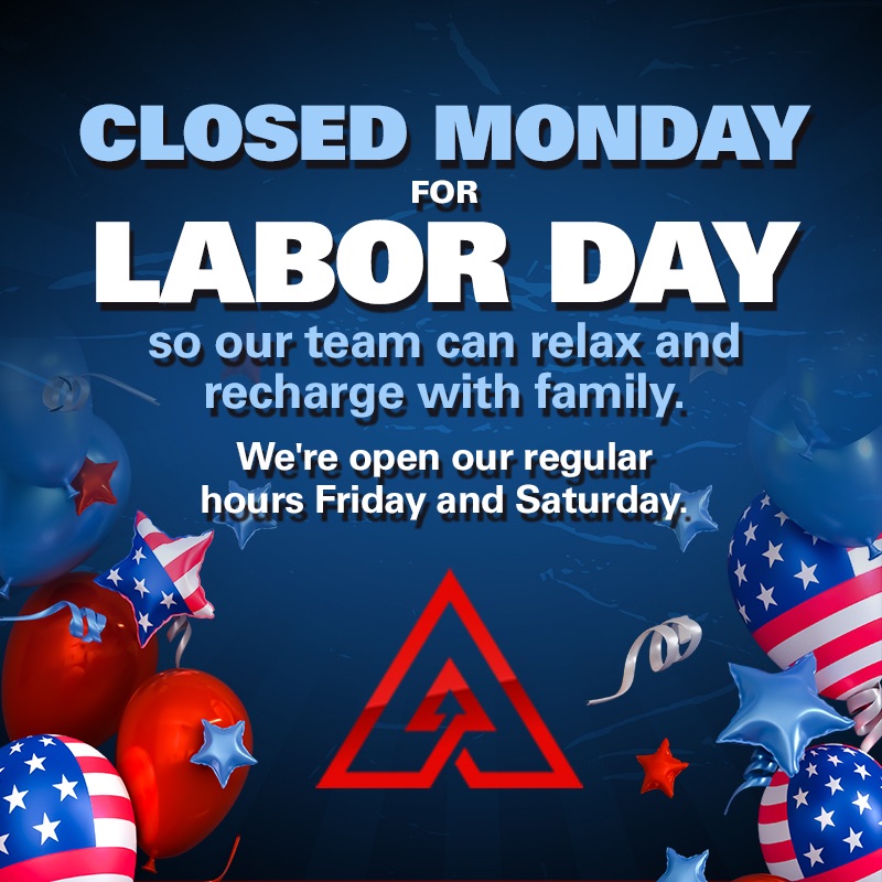 Arrow is closed Monday for Labor Day so our team can relax and recharge with family. We're open our regular hours Friday and Saturday.